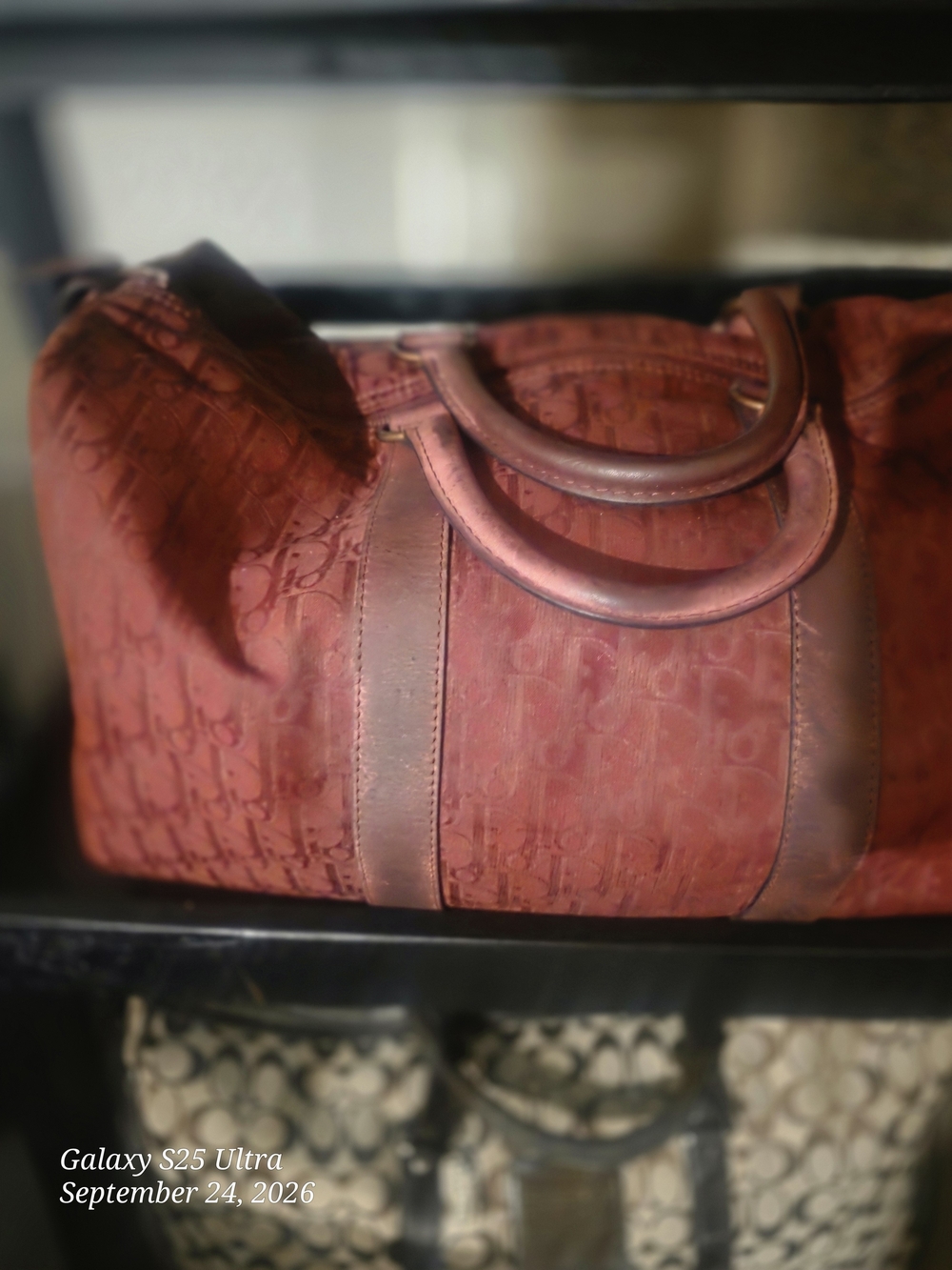 Dior Red Travel Weekender Bag